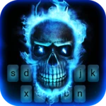 fire skull wallpaper android application logo